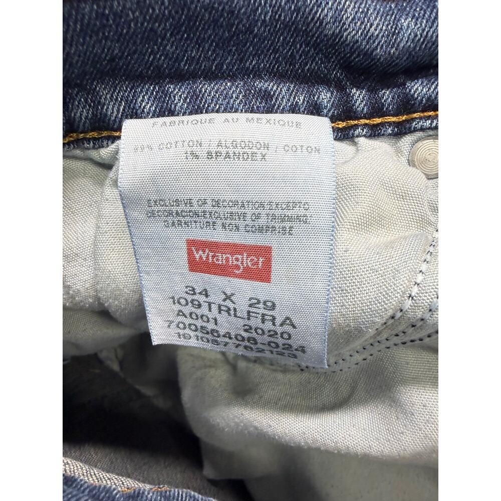 Wrangler  Relaxed Fit Straight Leg - jeans men size 34x29 Blue Denim - Picture 2 of 8